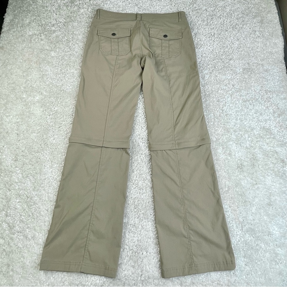 Prana Monarch Convertible Nylon Pants Khaki Hiking Camping Outdoors Stretch Sz 8 - Picture 3 of 15